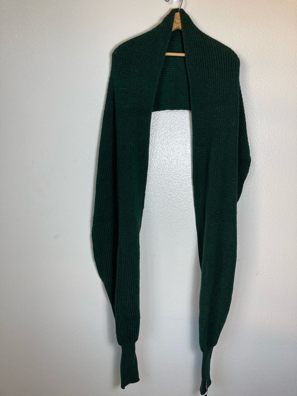 Freya Harper London Multiway Knit Scarf Wrap Shrug Green Convertible Bolero NWT